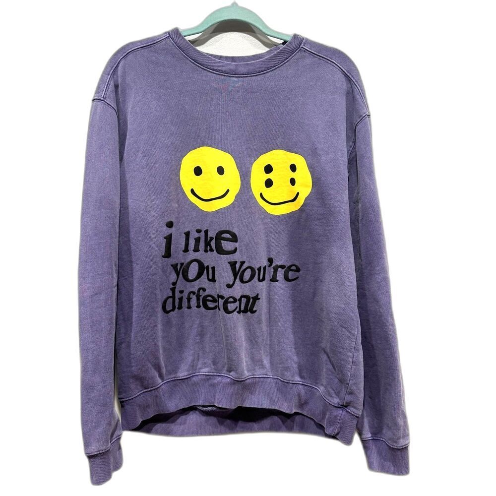 Cactus Cpfm.xyz I Like You You're Different Sweatshirt Long Sleeve Purple sz XL
